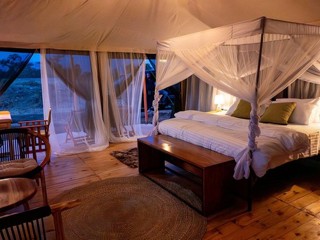 Mbuni tented camp bedroom