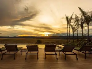 suricata boma lodge sunset evening
